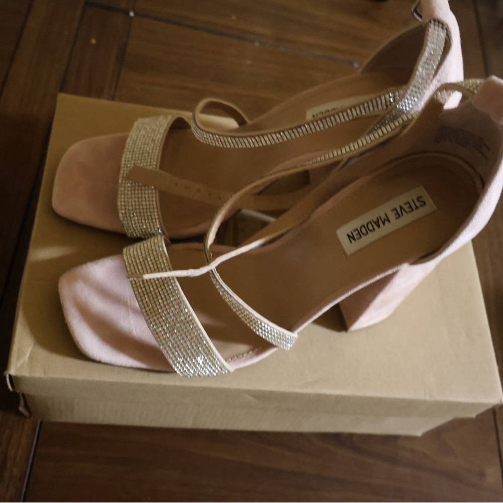 Steve Madden Pink and Silver Heels